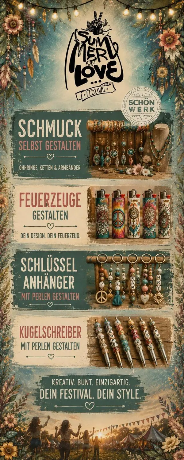 Schmuck, Feuerzeuge, Schlüsselanhänger & Kugelschreiber gestalten